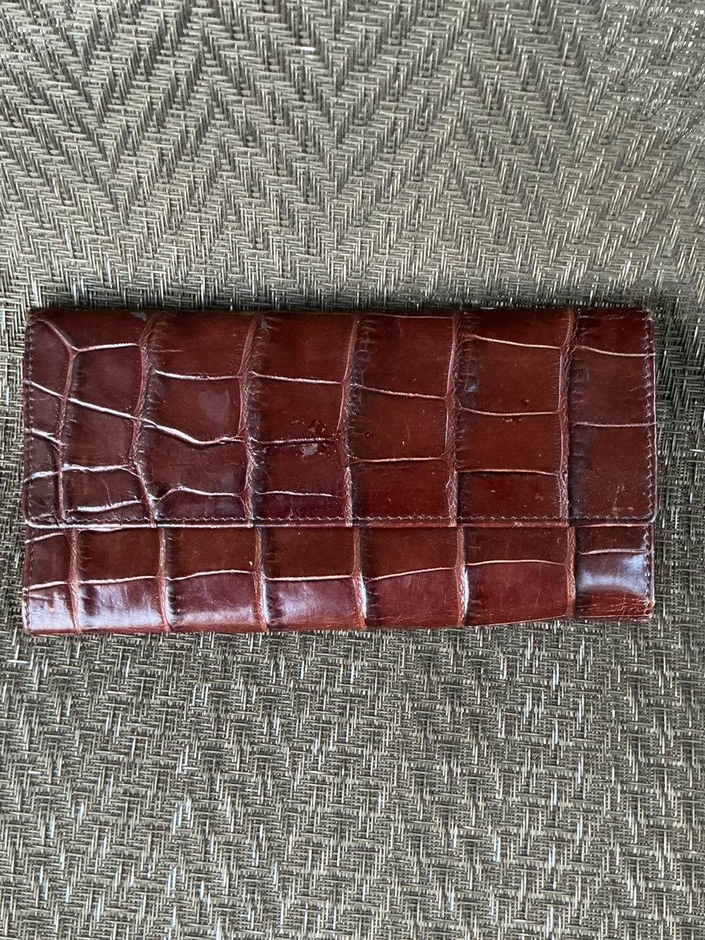 Monsac Brown Alligator Leather Wallet